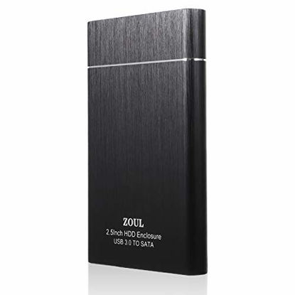 Picture of ZOUL Portable External Hard Drive 500GB-USB 3.0 Ultra-Thin Aluminum Alloy HDD Backup, Suitable for PC/desktop/laptop/TV/Mac/MacBook/XBox/PS4/Chromebook/Windows (500GB,Black)