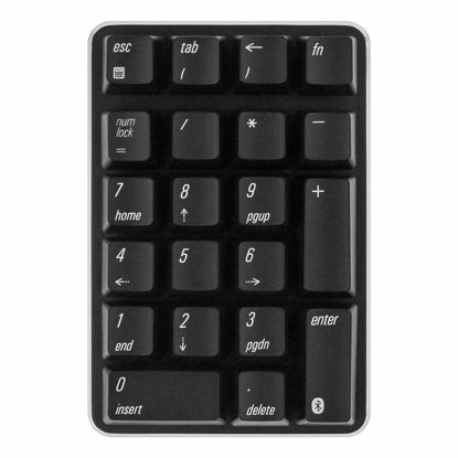 Picture of Qisan Mechanical Numeric Keypad Wireless Bluetooth Keypad GATERON Blue Switch 21 Keys Mini Numpad Portable Keypad Extended Layout Magicforce for for Financial Cashier Securities-Black
