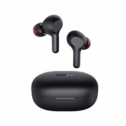 Picture of [Upgraded] AUKEY True Wireless Earbuds, Bluetooth 5 Headphones, USB-C Quick Charge, IPX5 Waterproof, 25H Playtime, One-Step Pairing, Hi-Fi Stereo Earphones for iPhone and Android