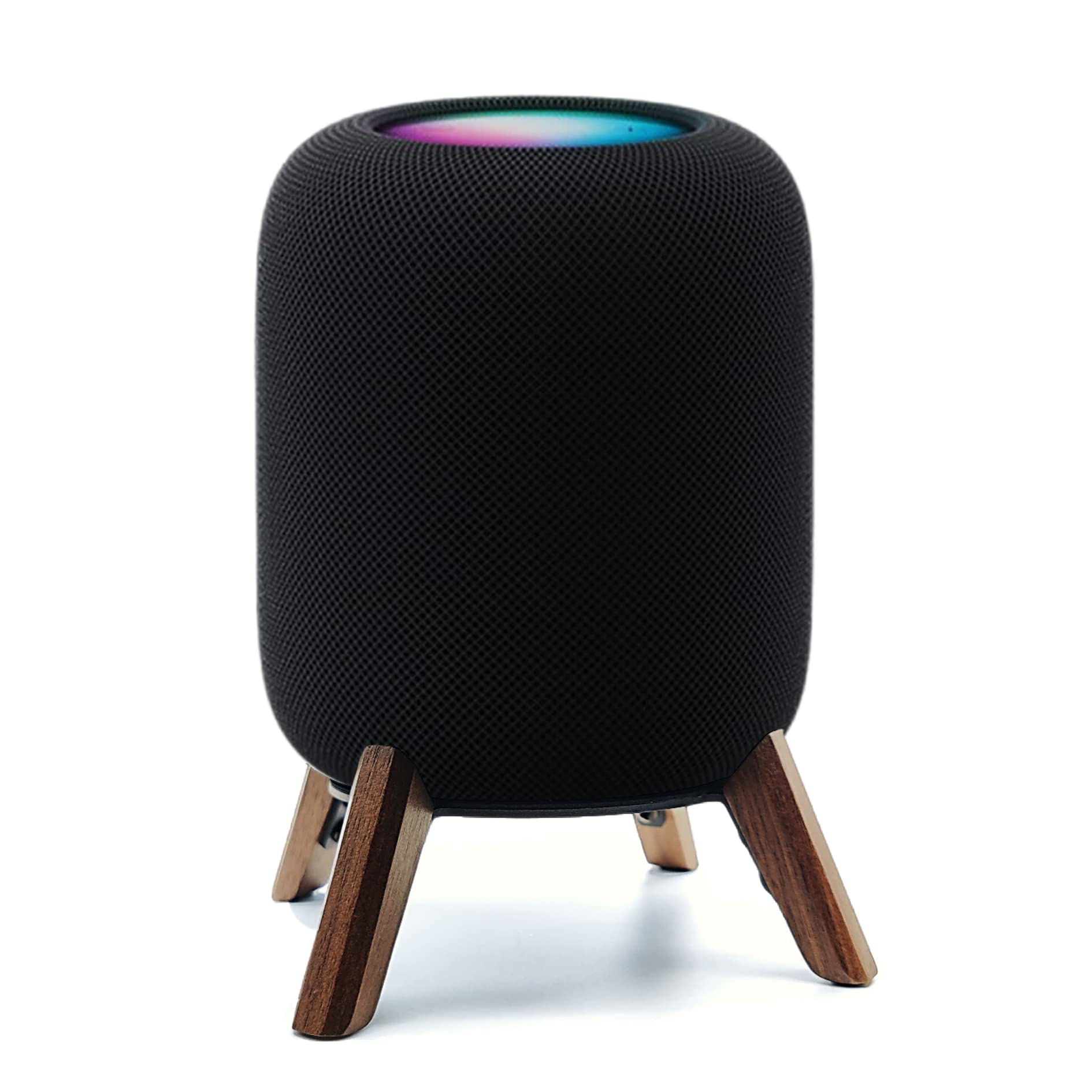 Solid Wood Speaker Stand For HomePod 2 (29.5 High) - Black Walnut & Beech