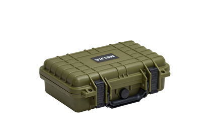 Picture of MEIJIA Portable All Weather Waterproof Protective Hard Case, Small Camera Case,Dry Case with Customizable Foam,Fit Use of Drones, Camera,Equipments, 11.65 ”x8.35”x3.78”(Green)