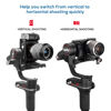Picture of EaxanPic Aluminum L Bracket Vertical Horizontal Switching Quick Release Plate for DJI Ronin RS2 RSC2 Zhiyun Weebill-S Gimbal Stabilizer Tripod Monopod and SLRs