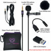 Picture of Purple Panda PC USB Lavalier Lapel Microphone for Computer with USB C and USB A Adapter - Compatible with MacBook, Laptop, iMac, Desktop - Plug & Play Clip On Lav Mic with 9.8ft Extension Cord