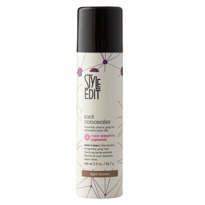Picture of Style Edit Light Brown Root Concealer Touch Up Spray - Temporary And Instantly Covers Grey Hair, Pack of 1