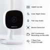 Picture of AlfredCamera Indoor Security Bullet Camera (White) - AlfredCam, Plug-in Baby Monitor/Pet Cam- 1080P, Night Vision, Wide-Angle View, Continuous Recording & Stick-On Mount - Works with Alfred Camera App
