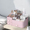 Picture of MIUOPUR Makeup Organizer for Vanity, Large Capacity Desk Organizer with Drawers for Cosmetics, Lipsticks, Jewelry, Nail Care, Skincare, Ideal for Bedroom and Bathroom Countertops - Large Pink