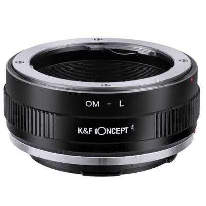 Picture of K&F Concept Lens Mount Adapter OM-L Manual Focus Compatible with Olympus OM SLR Lens to L Mount Camera Body