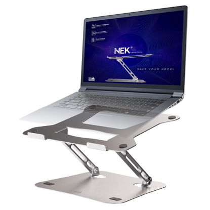 Picture of Ken Stage NEK Laptop Stand Desk, Computer Stand, Laptop Riser, MacBook Stand, Laptop Holder, Ipad Stand for Desk, Laptop Stand Adjustable Height, Computer Stand for Laptop