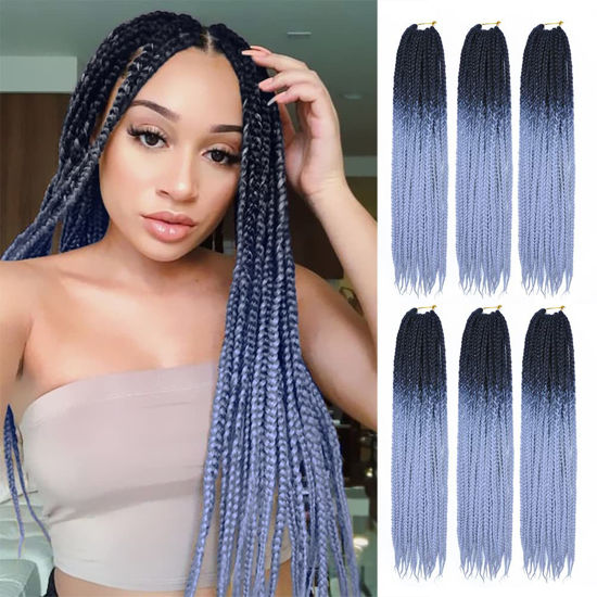 GetUSCart- AFNOTE Crochet Box Braids Hair for Black Women 24 Inch