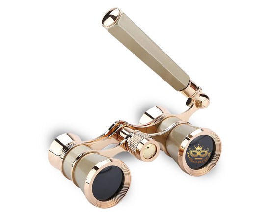 Picture of AiScrofa Opera Glasses Binoculars 3X25,Mini Binocular Compact Lightweight,with Built-in Foldable Handle for Adults Kids Women in Musical Concert