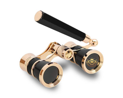 Picture of AiScrofa Opera Glasses Binoculars 3X25,Mini Binocular Compact Lightweight,with Built-in Foldable Handle for Adults Kids Women in Musical Concert