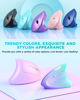Picture of Lekvey Ergonomic Mouse, Vertical Wireless Mouse Rechargeable 2.4G Optical Carpal Tunnel Mouse : 800/1200 / 1600 DPI, 6 Buttons, for Laptop, PC, Computer, Desktop, Notebook etc, Green Purple