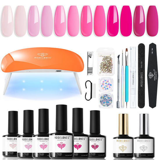 Buy UV-NAILS Best Salon Quality UV Gel Nail Polish Starter Kit with Black  LED Lamp, Colors: G-13, G-18, G-29 Online at Low Prices in India - Amazon.in