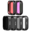Picture of SOONSUN 6-Pack Lens Filter for GoPro Hero 7 6 5 Black (ND8, ND16, ND32, CPL, Light Red, Magenta Filter), Neutral Density Circular Polarizing and Dive Filters Kit for GoPro Hero 5 6 7 Black Camera