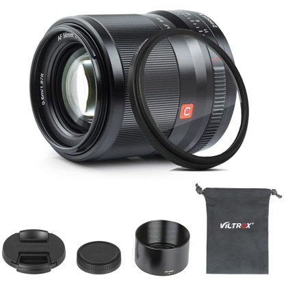 Picture of VILTROX 56mm f/1.4 F1.4 Auto Focus Large Aperture APS-C Lens for Nikon Z-Mount Camera Z5 Z50 Z6 Z6II Z7 ZII with Lens Filter Combo