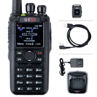 Picture of BTECH DMR-6X2 PRO Digital DMR and Analog 7-Watt Dual Band Two-Way Radio (136-174MHz VHF & 400-480MHz UHF). Supports Bluetooth, APRS, GPS, Roaming, AES256 Encryption, Recording, and More