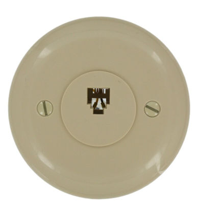 Picture of Leviton 40229-I Round Modular Jack, Ivory