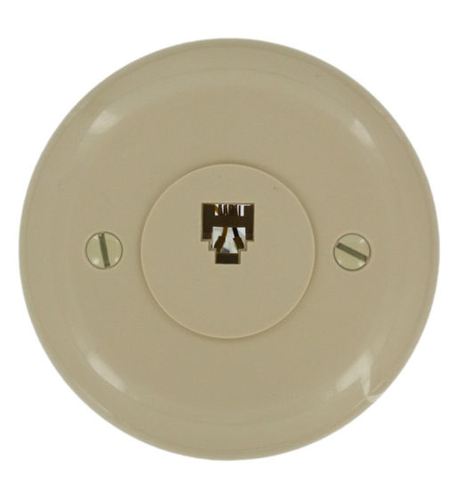 Picture of Leviton 40229-I Round Modular Jack, Ivory