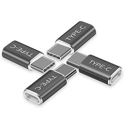 Picture of Usb C Adapter, (4-Pack)USB C To Micro USB Convert Connector Fast Charge Compatible Samsung Galaxy S9 S8 Plus Note 9 8,Pixel,LG V30 V20 G5 G6,Nexus 6P 5X,Nintendo Switch(Grey)