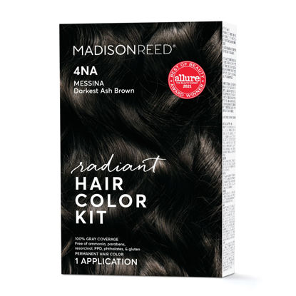 Picture of Madison Reed Radiant Hair Color Kit, Darkest Ash Brown 4NA Messina Brown, 100% Gray Coverage, Ammonia-Free, Permanent Hair Dye, Pack of 1