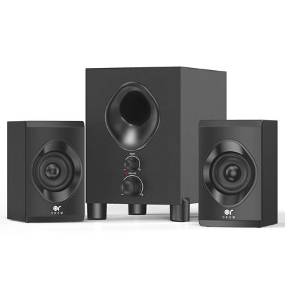 Picture of OROW Bluetooth Computer Speakers with Subwoofer,Front Knob 18W Wireless PC Speakers,Support SD &USB&AUX&Bluetooth Play,Great for Party/Game/TV (S213)
