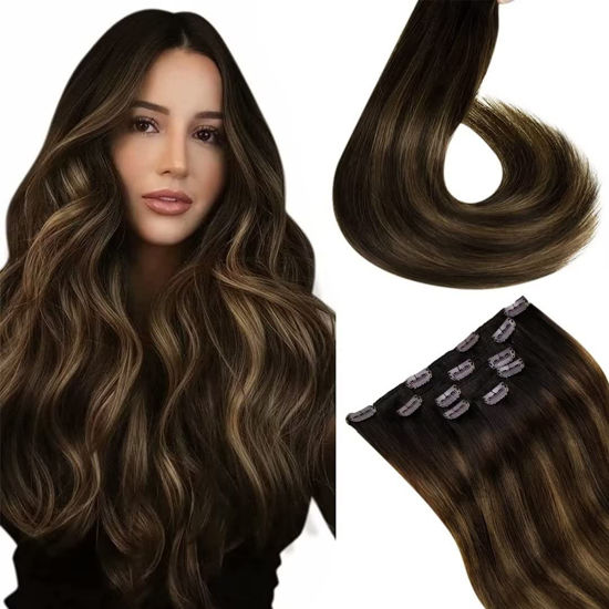 Clip in human hair extensions for short hair 2025