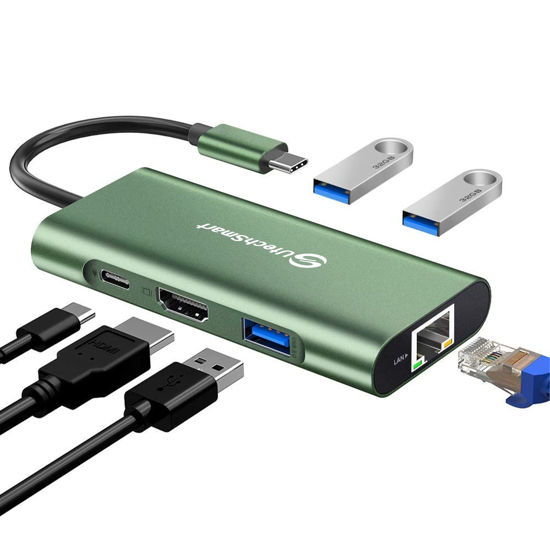 Hub USB 3.0 à 4 Ports Avec Câble De 3,28 Ft - Adaptateur USB Compatible Avec MacBook, MacBook Air/Pro/Mini, IMac, XPS, Ordinateur Portable, Lecteur Flash USB, Disque Dur Mobile Et Plus Encore