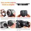 Picture of K&F Concept Updated NIK to EOS Adapter, Manual Lens Mount Adapter for Nikon F/AI Mount Lens and Canon EOS EF EF-S Mount Camera