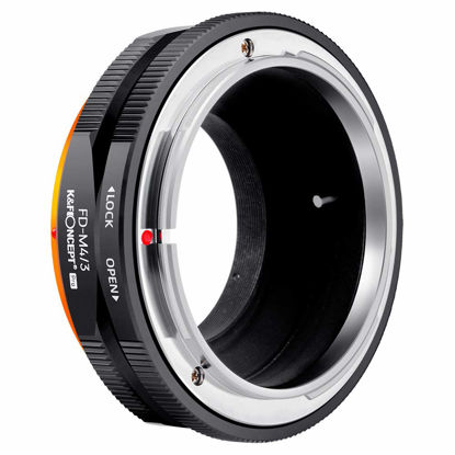 Picture of K&F Concept FD to M4/3 Lens Mount Adapter Ring Compatible for Canon FD Lens to Micro Four Thirds M43 Olympus Pen and Panasonic Lumix Cameras with Matting Varnish Design