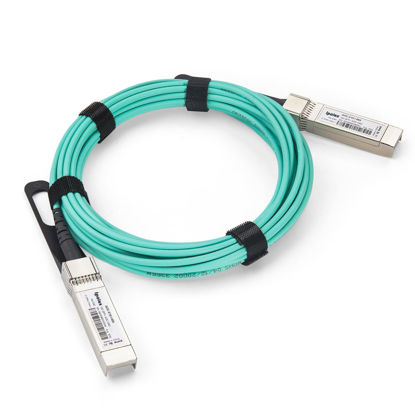 Picture of 10G SFP+ AOC Cable - 10GBASE SFP+ Active Optical Cable for Cisco SFP-10G-AOC10M, Ubiquiti UniFi, Mikrotik, D-Link, Supermicro, Netgear, 10m(33ft