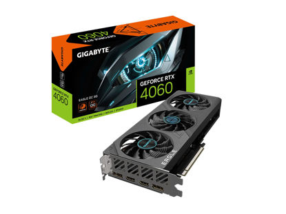 Picture of Gigabyte GeForce RTX 4060 Eagle OC 8G Graphics Card, 3X WINDFORCE Fans, 8GB 128-bit GDDR6, GV-N4060EAGLE OC-8GD Video Card