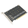 Picture of M.2 NVME SSD to PCIe 4.0 Adapter Card, 4 Port M.2 NVMe to PCIE x16 Expansion Card for M Key NVMe SSD, 4 x 32Gbps Full‑Speed(ph44)