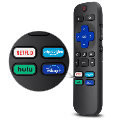 Picture of LOUTOC Replacement Remote Control Only for Roku TV, Compatible for TCL Roku/Hisense Roku/Onn Roku/Sharp Roku/Element Roku/Westinghouse Roku/Philips Roku Series Smart TVs (Not for Roku Stick and Box)