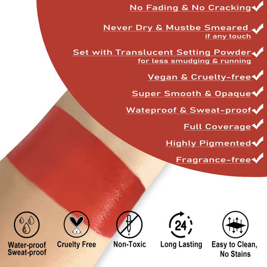 GetUSCart CCBeauty Red Face Body Paint Stick Makeup, Creamy Blendable