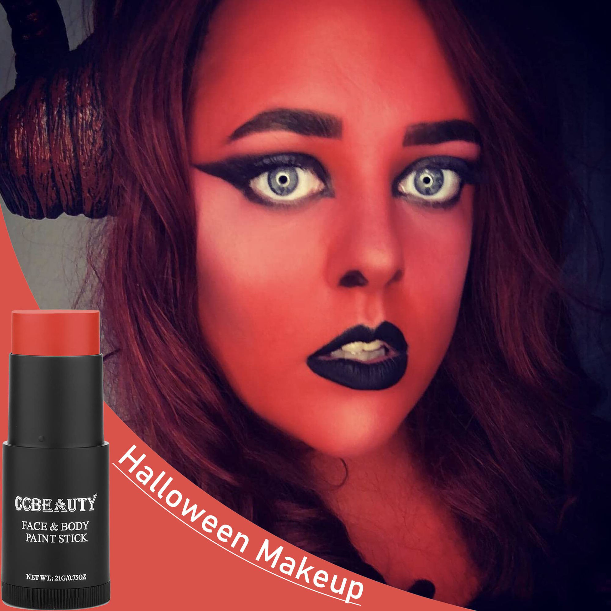 GetUSCart CCBeauty Red Face Body Paint Stick Makeup, Creamy Blendable