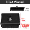 Picture of 2 Pieces 41 mm QR Release Plate Camera Tripod Ball Head Quick Release Plate Replacement Compatible with Ambico V-0552 V-0554, Sunpak 7500 Pro 7500tm 7575, Kalimar Pro-tech V-40