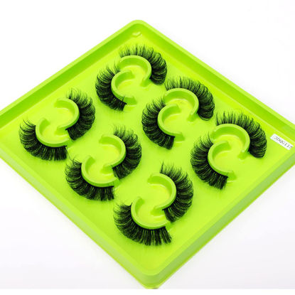 Picture of HBZGTLAD 5pairs/6 Pairs Fluffy False Eyelashes Natural Faux Mink Strip 3D Lashes Pack (3DQG115)