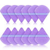 Picture of 12 Pieces Triangle Powder Puff Face Cosmetic Makeup Puff for Loose Powder Soft Body Washable Reusable Foundation Sponge Mineral Powder Wet Dry Makeup Tool(Purple,Small)