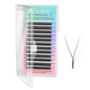 Picture of NAGARAKU yy Eyelash Extensions Supplies y lash 0.07mm DD curl 10mm Premade Fans 4D Russian Volume Y Shape Faux Mink Matte 12 rows Cluster pre Fanned Eye Lashes
