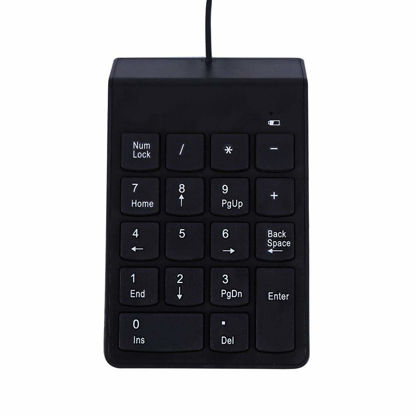 Picture of Zerone Mini Wired USB Numeric Keypad 18 Keys Slim Number Pad for Desktop Laptop PC