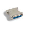 Picture of Kentek DB25 Female to Female F/F Molded Null Modem Adapter Changer Coupler RS-232 Crossover Type Data Transfer DTE DCE