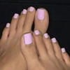 Picture of Outyua Solid Square Fake Toenails Matte Press on Toenails Purple Short Acrylic False Toes Nails Artificial Beach Summer Full Cover Toenail for Women and Girls 24Pcs (Light Purple)
