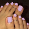 Picture of Outyua Solid Square Fake Toenails Matte Press on Toenails Purple Short Acrylic False Toes Nails Artificial Beach Summer Full Cover Toenail for Women and Girls 24Pcs (Light Purple)