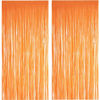Picture of Orange Tinsel Curtain Party Backdrop - GREATRIL Foil Fringe Curtain Party Streamers for Fall/Thanksgiving Day/Birthday/Doorway/Easter/Coco Theme/Halloween/Day of The Dead Party Decorations 2 Packs