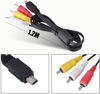 Picture of Mini USB to 3 RCA Cable AV Stereo Audio Video Cable Replacement for Canon AVC-DC400ST Canon EOS 7D, 60D, 60Da,70D,100D,550D, 600D, 650D, 700D & Canon EOS Rebel SL1, T2i, T3i, T4i, Digital SLR Camera