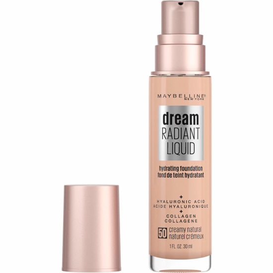 Picture of Maybelline New York Dream Radiant Liquid Medium Coverage Hydrating Makeup, Lightweight Liquid Foundation, Creamy Natural, 1 Count