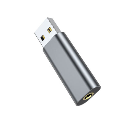 Picture of ZJKJHJY USB to 3.5mm Jack Audio Headset Adapter, USB Sound Card,USB to Headphone Jack Adapter with 3.5mm Aux Stereo Converter for PS4/PS5/PC/Laptop,with Built-in Chip.Plug and Play