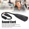 Picture of Zyyini Sound Card, USB Stereo Sound Card Supports Virtual 7.1 Channel, Plug and Play, Headphone Adapter, Dual Channel Voice Synchronization for Desktop Laptop