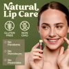 Picture of USDA Organic Lip Balm 4-Pack by Earth's Daughter - Strawberry Flavor, Beeswax, Coconut Oil, Vitamin E - Best Lip Repair Chapstick for Dry Cracked Lips.
