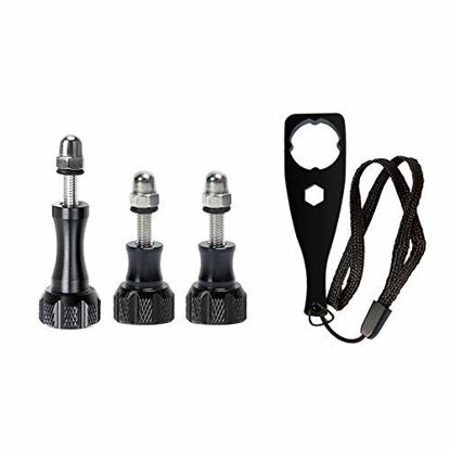 Picture of (3 PCS) ParaPace Aluminum Thumb Screw Set and Wrench for Gopro Hero 8/7/6/5/5S/4/4S/3+ DJI OSMO Action Camera